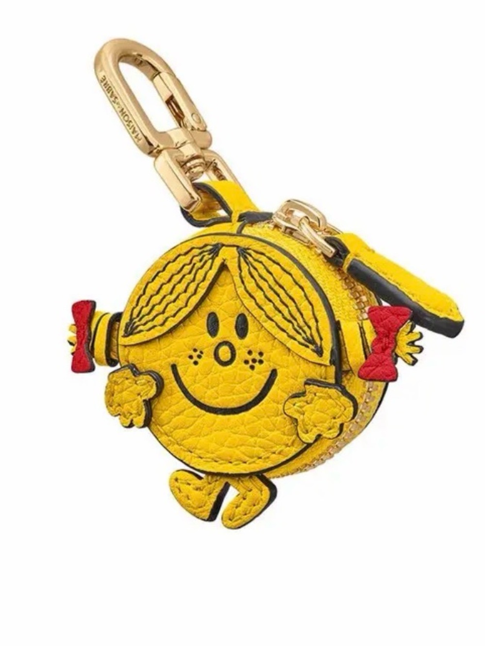 Maison de Sabre AirTag Holder / Bag Charm Little Miss Sunshine Leather NIB